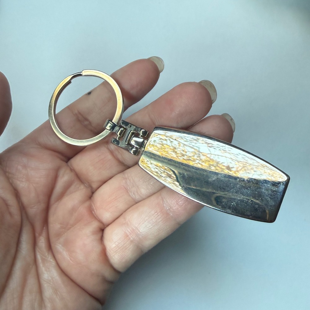 Vintage Neece Tire & Auto Service Advertising Keychain Silver Tone Metal Fob - Picture 3 of 5